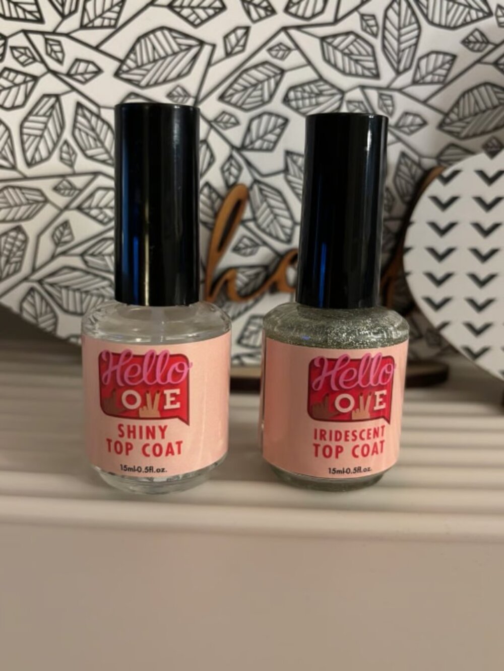 Hello Love Shiny and Iridescent Top Coats for Press On Nails